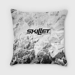 Подушка квадратная Skillet white graphite, цвет: 3D-принт