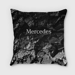 Подушка квадратная Mercedes black graphite, цвет: 3D-принт