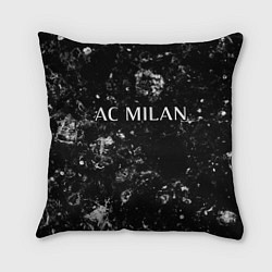 Подушка квадратная AC Milan black ice, цвет: 3D-принт