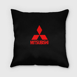 Подушка квадратная Mitsubishi red logo