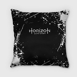 Подушка квадратная Horizon Zero Dawn всплеск красок, цвет: 3D-принт