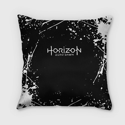Подушка квадратная Horizon Zero Dawn всплеск красок / 3D-принт – фото 1