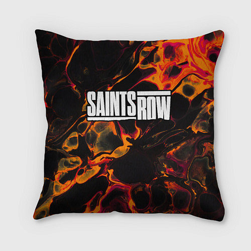Подушка квадратная Saints Row red lava / 3D-принт – фото 1