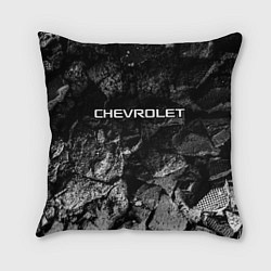 Подушка квадратная Chevrolet black graphite, цвет: 3D-принт