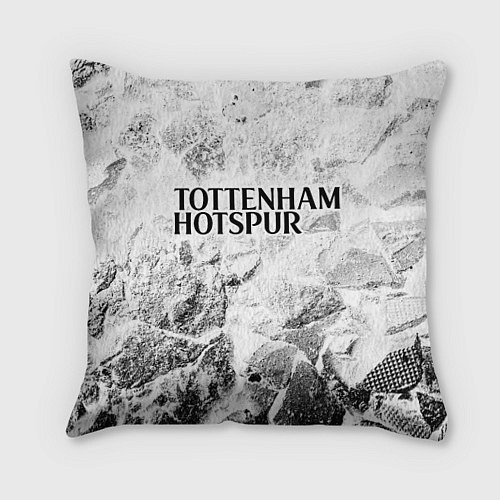 Подушка квадратная Tottenham white graphite / 3D-принт – фото 1