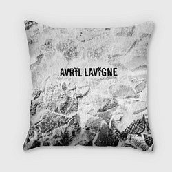 Подушка квадратная Avril Lavigne white graphite, цвет: 3D-принт