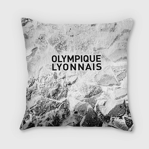 Подушка квадратная Lyon white graphite / 3D-принт – фото 1