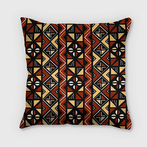 Подушка квадратная Африканский мавританский орнамент / 3D-принт – фото 1