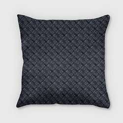 Подушка квадратная Чёрно-синий текстурированный