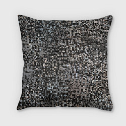 Подушка квадратная Тёмный серо-коричневый текстурированный, цвет: 3D-принт