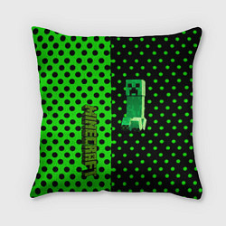 Подушка квадратная Minecraft creeper pattern