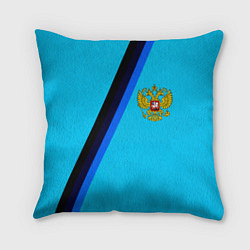 Подушка квадратная Россия спортивная геометрия