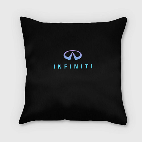 Подушка квадратная Infiniti logo neon / 3D-принт – фото 1