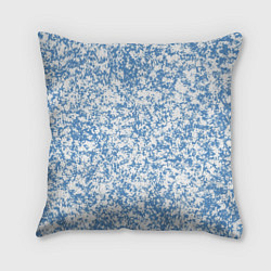 Подушка квадратная Пёстрый бело-голубой