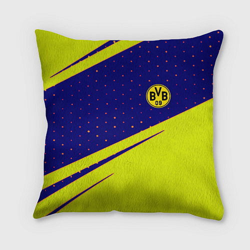 Подушка квадратная Borussia logo geometry / 3D-принт – фото 1