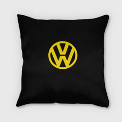 Подушка квадратная Volkswagen logo yellow