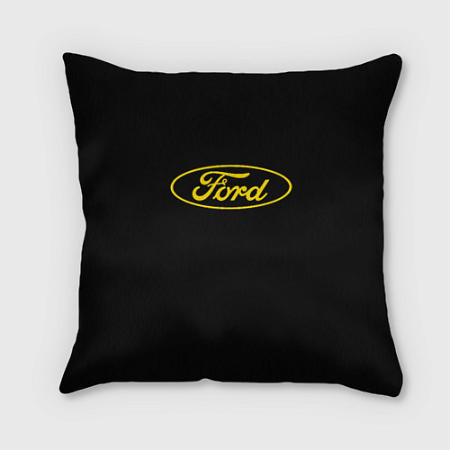 Подушка квадратная Ford logo yellow / 3D-принт – фото 1