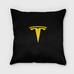 Подушка квадратная Tesla yellow