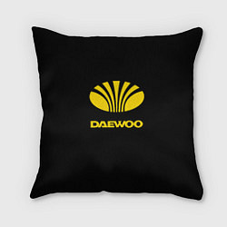 Подушка квадратная Daewoo logo yellow