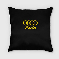 Подушка квадратная Audi logo yellow