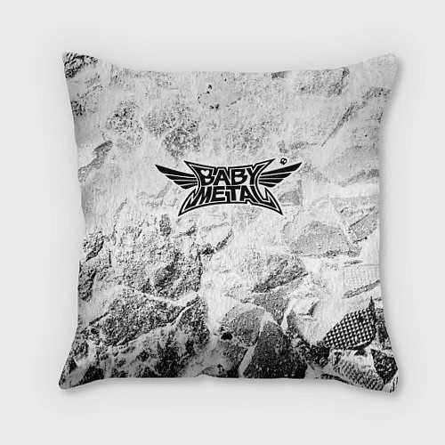 Подушка квадратная Babymetal white graphite / 3D-принт – фото 1