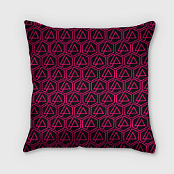 Подушка квадратная Linkin park pink logo