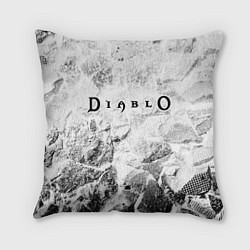 Подушка квадратная Diablo white graphite, цвет: 3D-принт