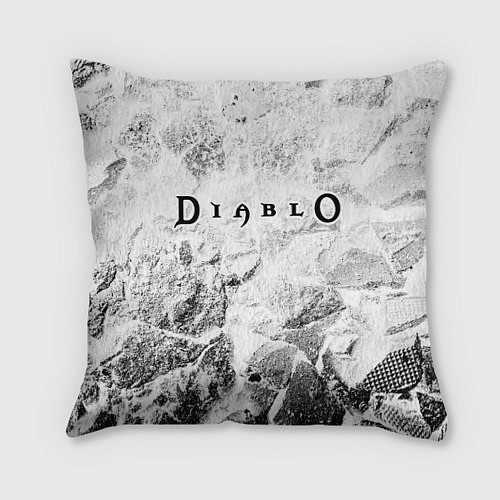 Подушка квадратная Diablo white graphite / 3D-принт – фото 1