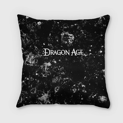 Подушка квадратная Dragon Age black ice / 3D-принт – фото 1