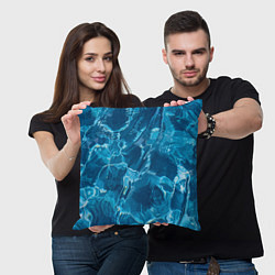 Подушка квадратная Текстура океана, цвет: 3D-принт — фото 2
