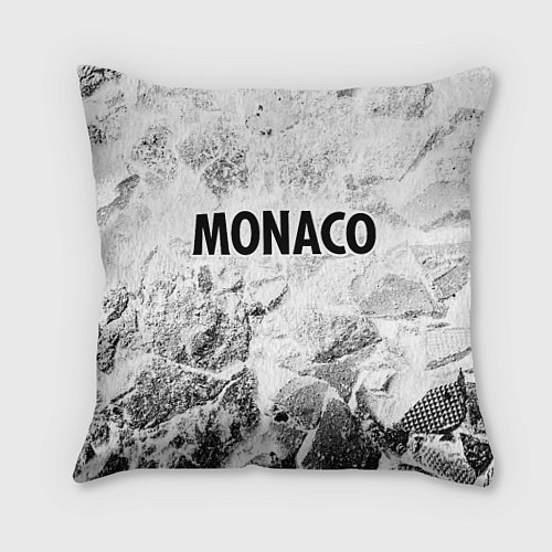 Подушка квадратная Monaco white graphite / 3D-принт – фото 1