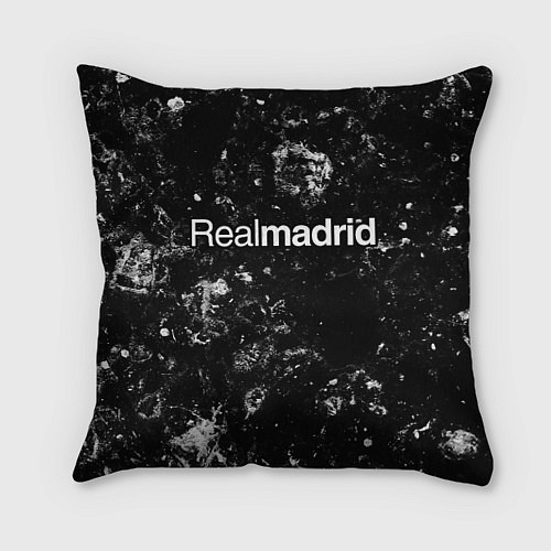 Подушка квадратная Real Madrid black ice / 3D-принт – фото 1