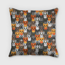 Подушка квадратная Мультяшные котята, цвет: 3D-принт