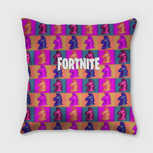 Подушка квадратная Fortnite logo pattern game / 3D-принт – фото 1