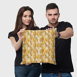 Подушка квадратная Золотая нива, цвет: 3D-принт — фото 2
