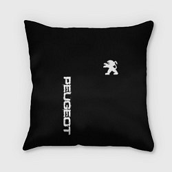 Подушка квадратная Peugeot logo white