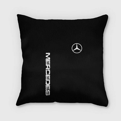 Подушка квадратная Mercedes benz logo white auto / 3D-принт – фото 1