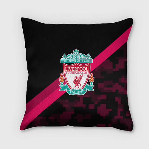 Подушка квадратная Liverpool sport fc club / 3D-принт – фото 1
