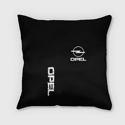 Подушка квадратная Opel white logo, цвет: 3D-принт