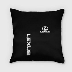 Подушка квадратная Lexus white logo auto