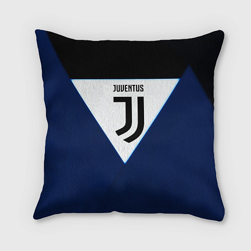 Подушка квадратная Juventus sport geometry color / 3D-принт – фото 1