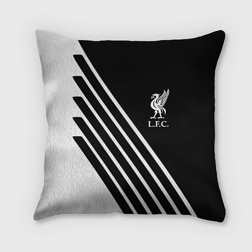 Подушка квадратная Liverpool sport fc geometry / 3D-принт – фото 1