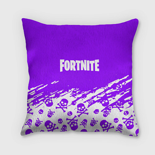 Подушка квадратная Fortnite skull pattern / 3D-принт – фото 1