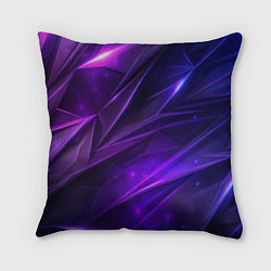 Подушка квадратная Фиолетовая объемная неровная текстура
