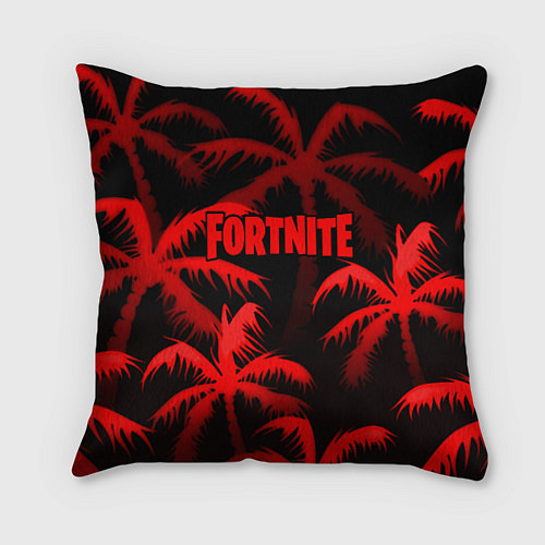 Подушка квадратная Fortnite tropic red / 3D-принт – фото 1