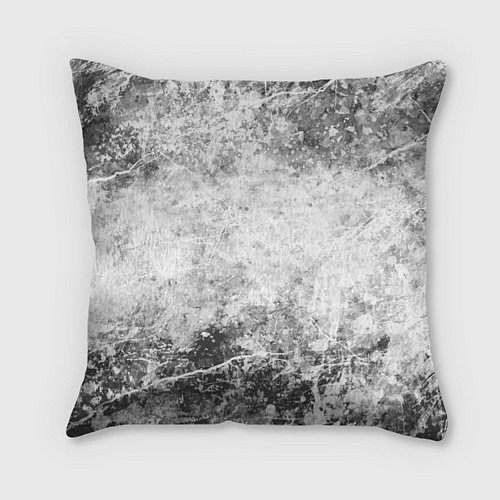 Подушка квадратная Абстракция - серый ветер / 3D-принт – фото 1