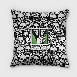 Подушка квадратная Rainbow six pattern skull