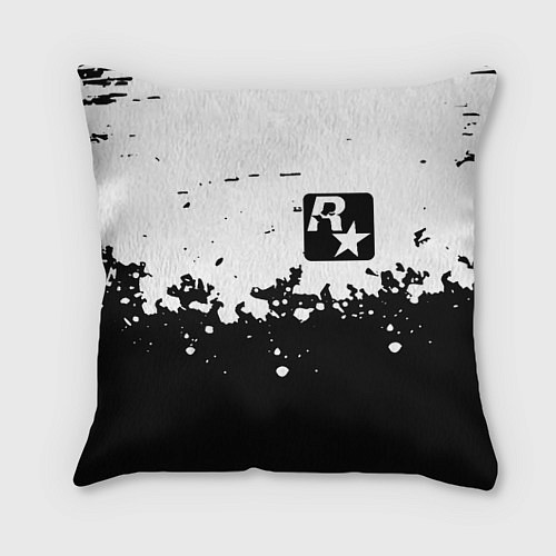 Подушка квадратная Рокстар краски / 3D-принт – фото 1
