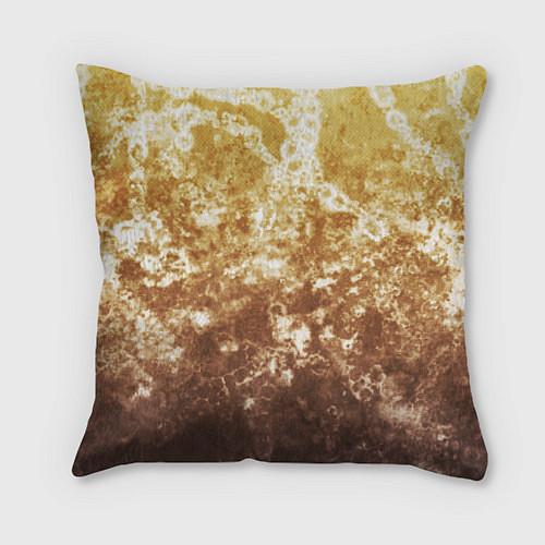 Подушка квадратная Абстракция - yellow sad weather / 3D-принт – фото 1