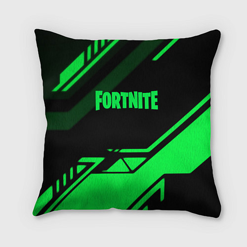 Подушка квадратная Fortnite geometry green / 3D-принт – фото 1